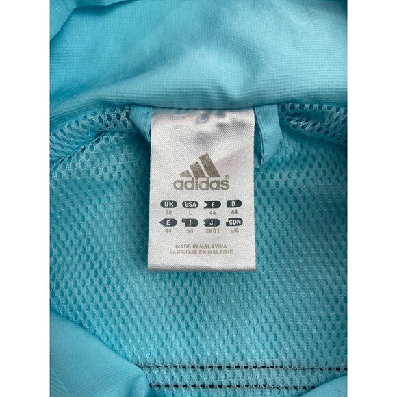 Adidas Women's L Pastel Blue Light Athletic Jacket - Picture 5 of 6